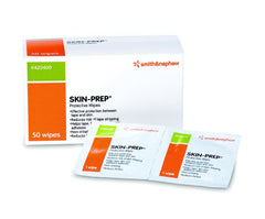 Smith & Nephew Skin-Prep protective dressing case, designed to support adhesive performance and minimize removal trauma.
