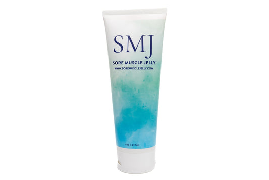 SMJ sport Sore Muscle Jelly bottle pour for quick, cooling relief after workouts