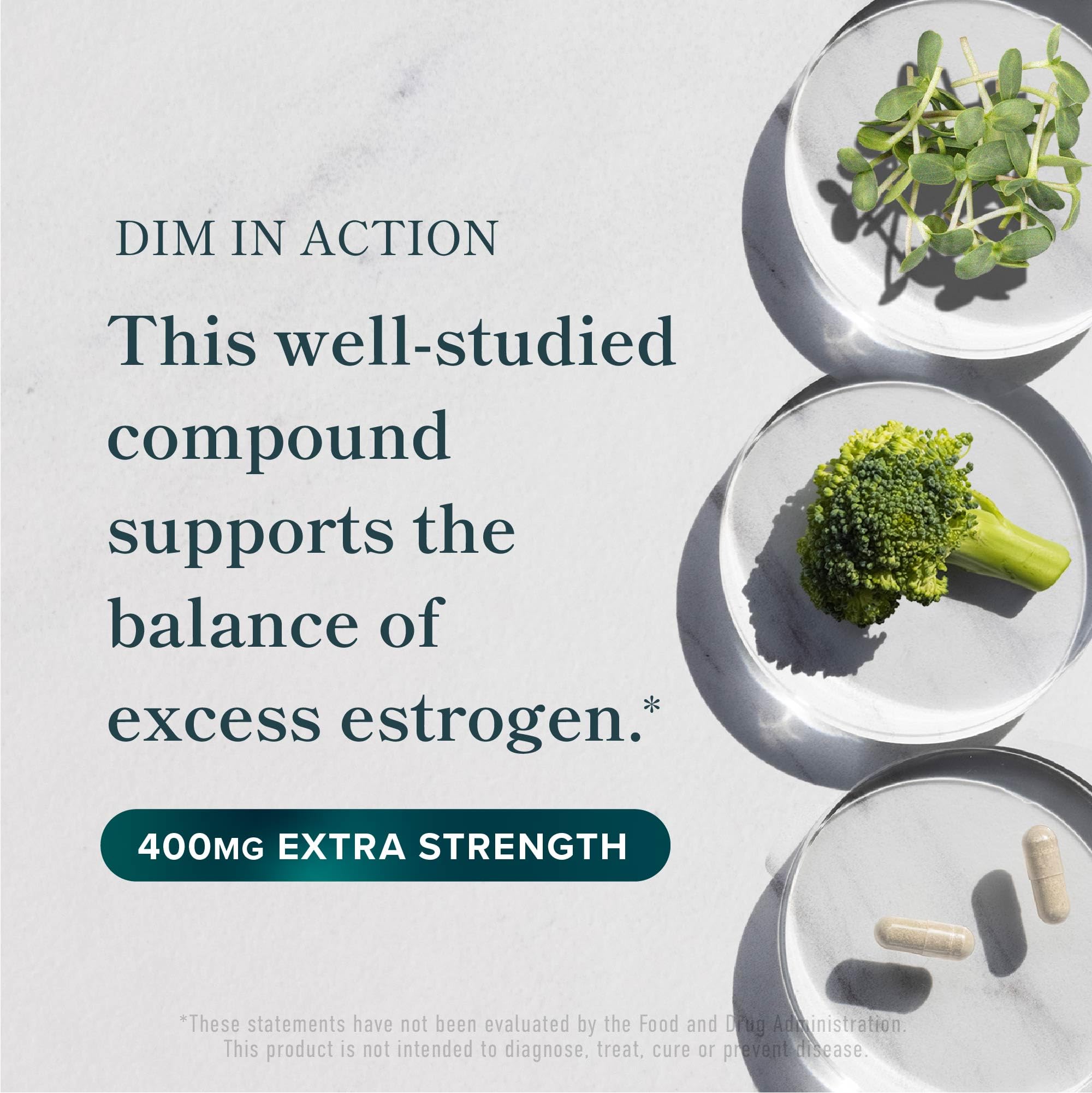 SMNutrition DIM 400mg bottle back with supplement facts and clear formulation