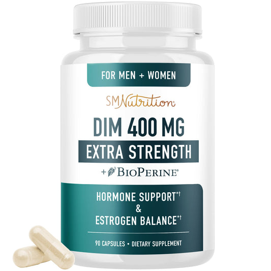 SMNutrition DIM 400mg bottle front for simple daily hormone balance support