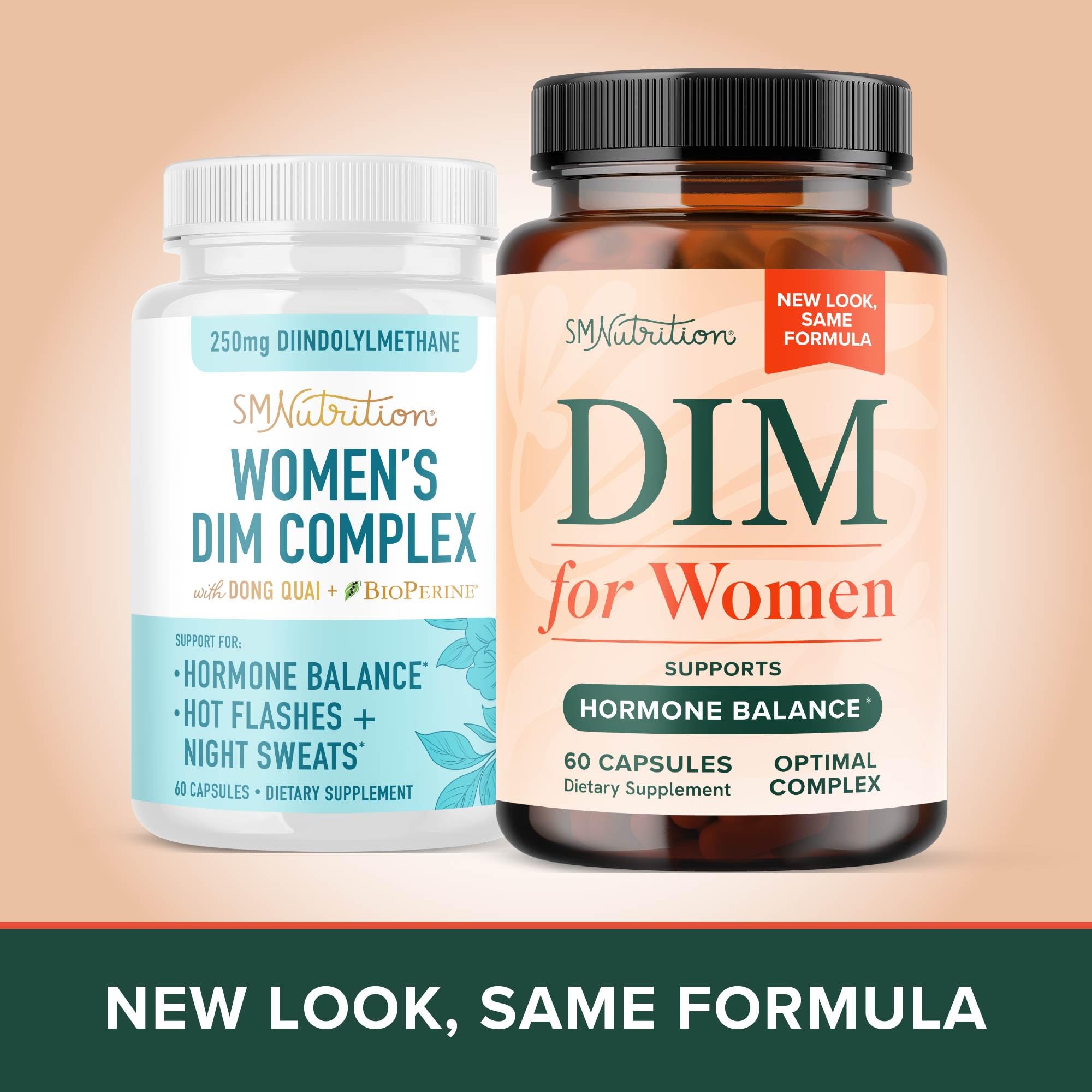 SMNutrition DIM ingredients with spinach, kale, broccoli sprouts for veggie power