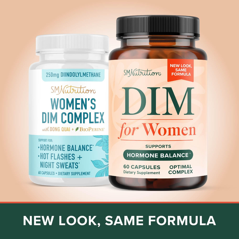 SMNutrition DIM ingredients with spinach, kale, broccoli sprouts for veggie power