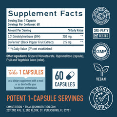 SMNutrition vegan soy-free badge on label signals accessible supplement.