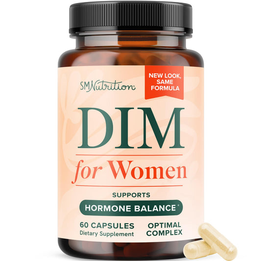SMNutrition DIM women's bottle front for balanced hormones and everyday energy