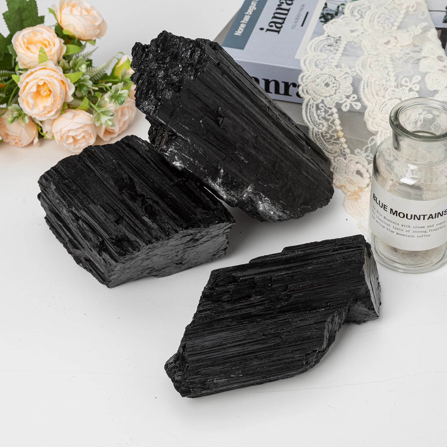 SMOHEAL raw tourmaline for beginner Reiki and crystal practice.