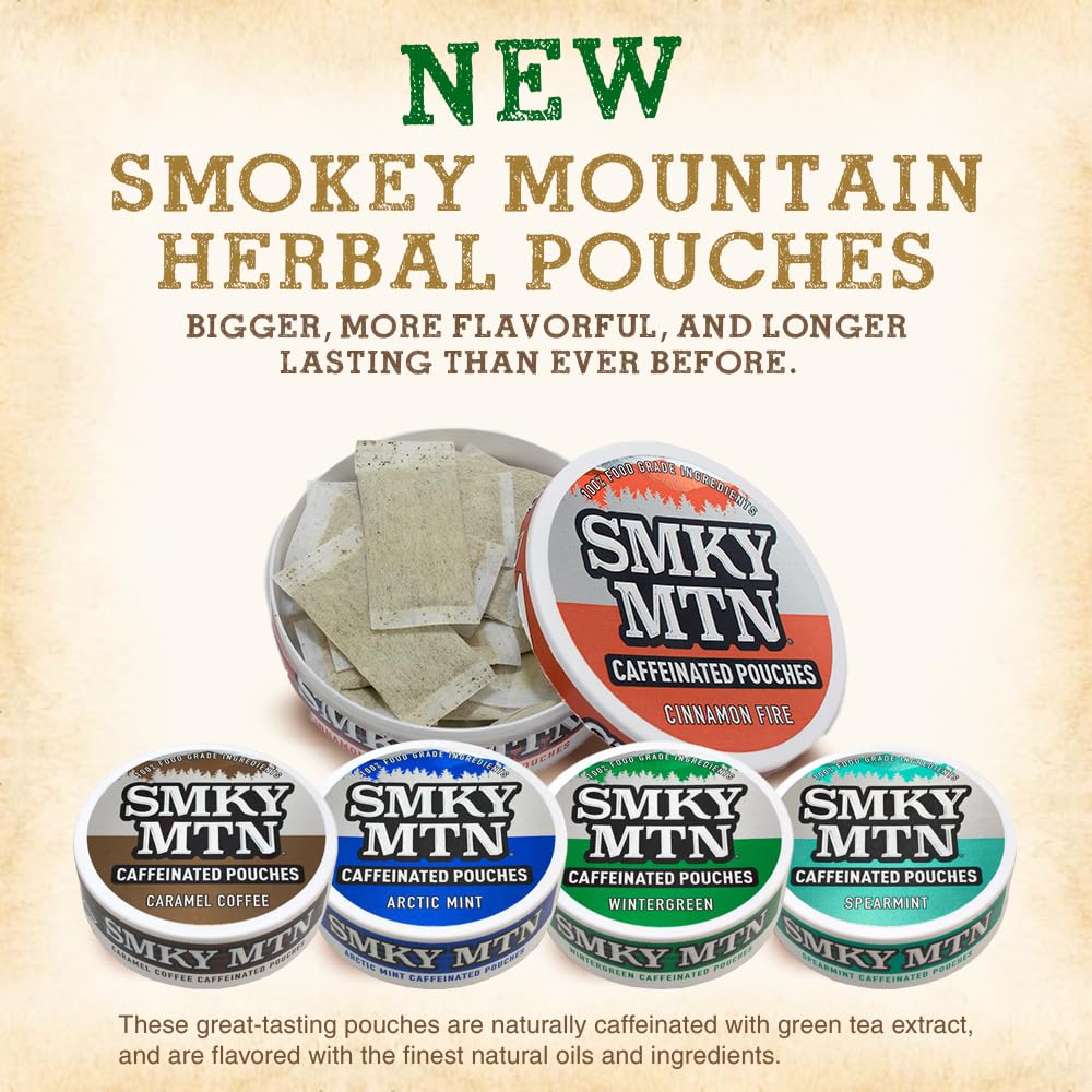 Smokey Mountain pouch in use illustrates discreet, on-the-go use.