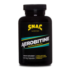 SNAC Aerobitine bottle front view highlighting stimulant-free endurance support.