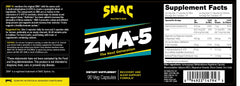 SNAC ZMA-5 bottle with glass of water on nightstand for bedtime routine