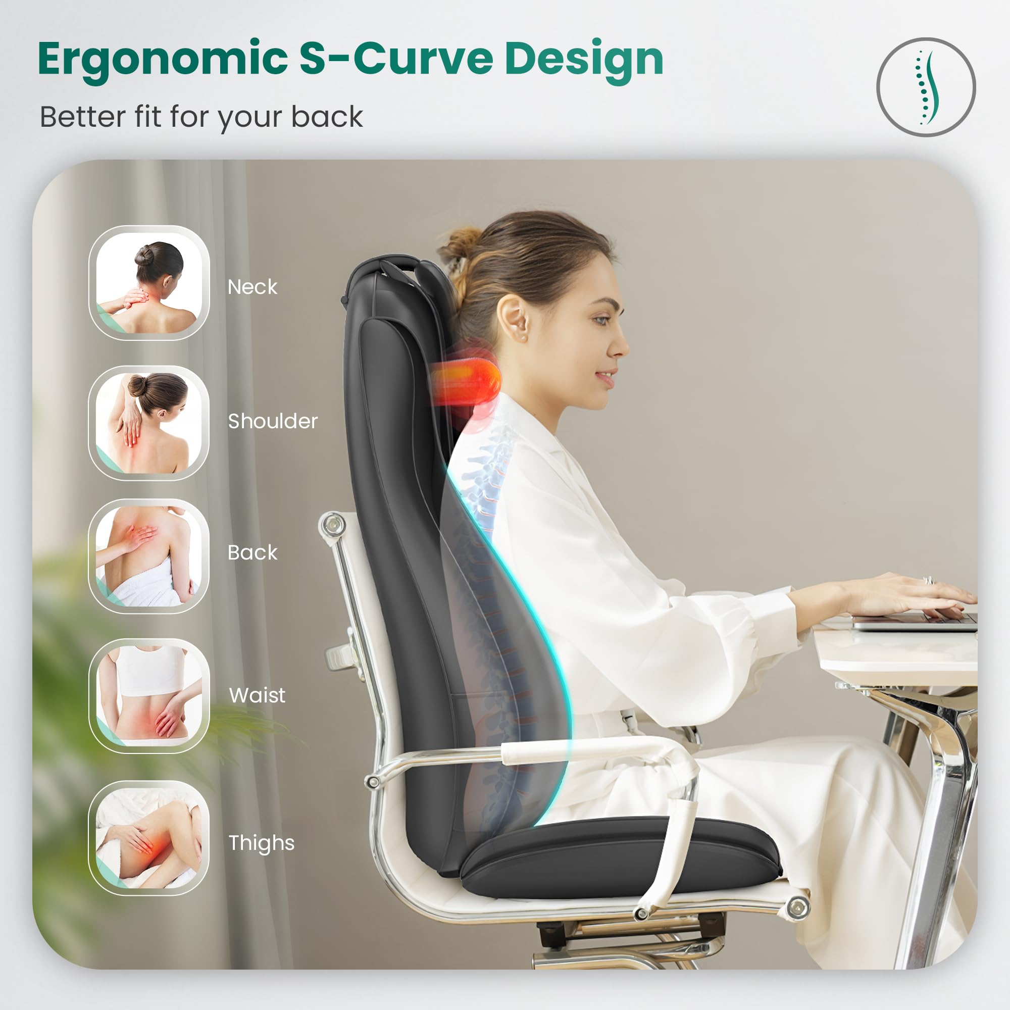 Adjustable neck rollers customize fit for different heights