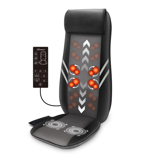 Snailax back massager with heat provides soothing warmth and deep back massage.