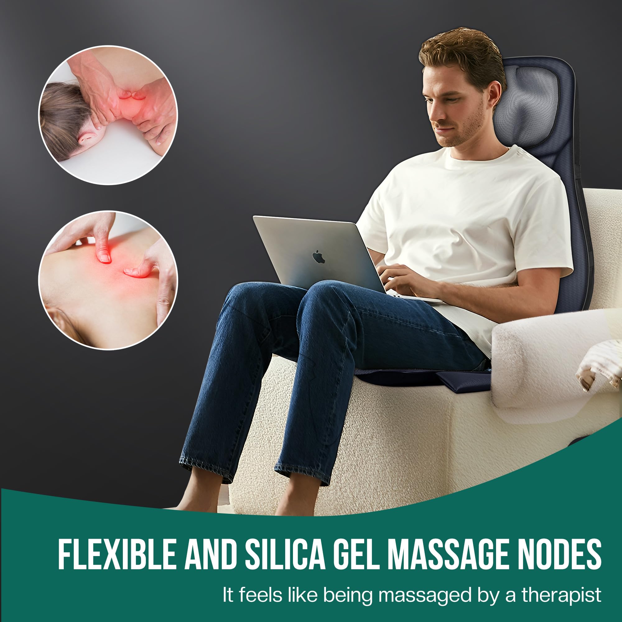 Snailax detachable flap softens neck massage touch