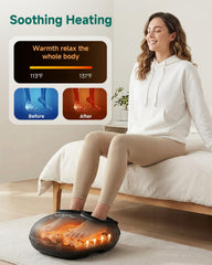 Snailax foot massager compression mode provides gentle pressure on soles.