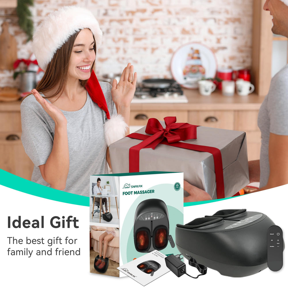 Gift-ready Snailax foot massager ideal for birthdays or holidays