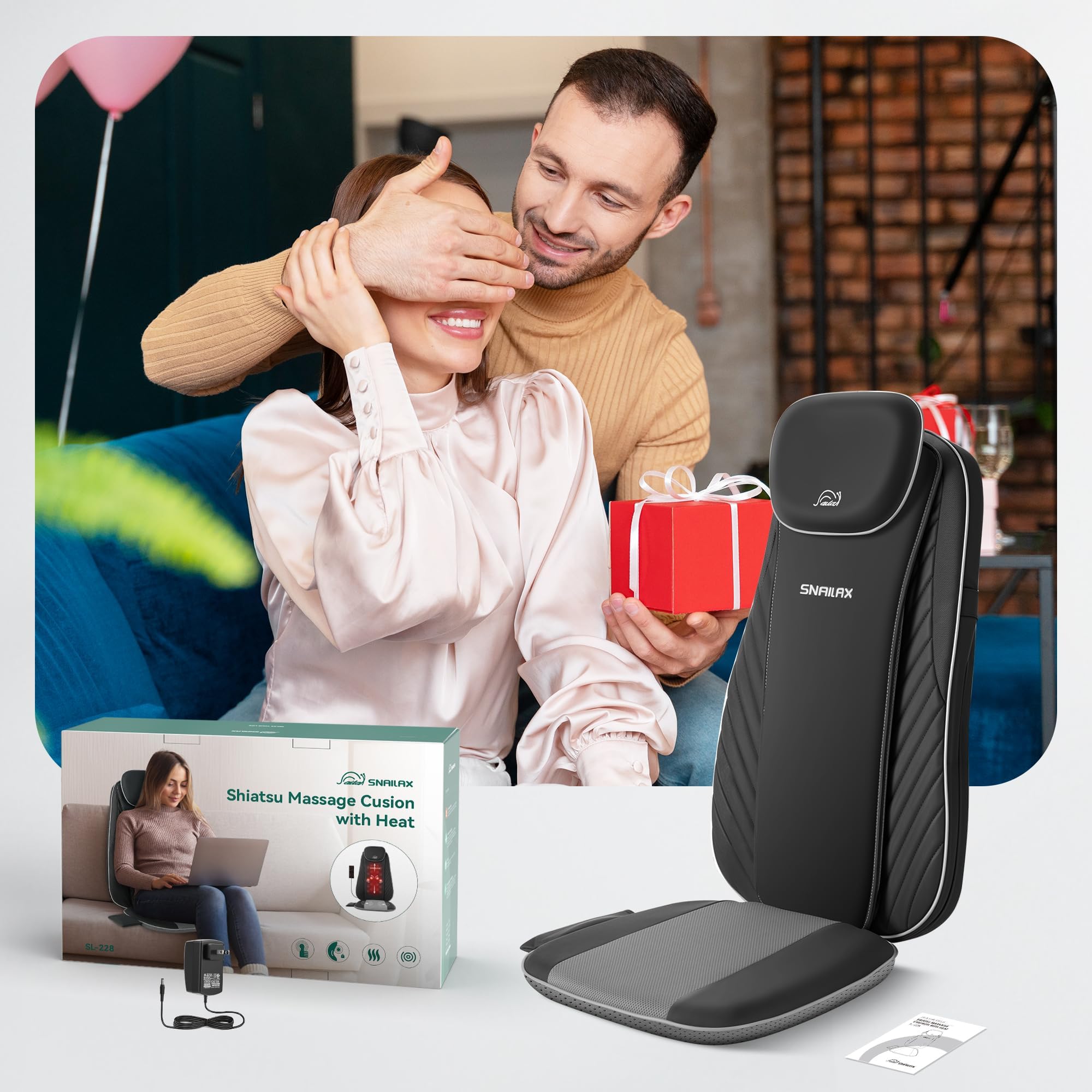 Snailax gift-ready packaging highlights a thoughtful massager for loved ones.