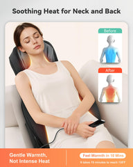 Snailax heat function soothes neck and back muscles.