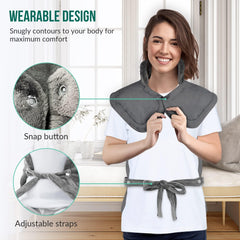 Snailax adjustable waistband keeps neck-shoulders wrap securely in place.