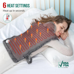 Snailax 24x33 inch pad demonstrates size for full neck and shoulder coverage.