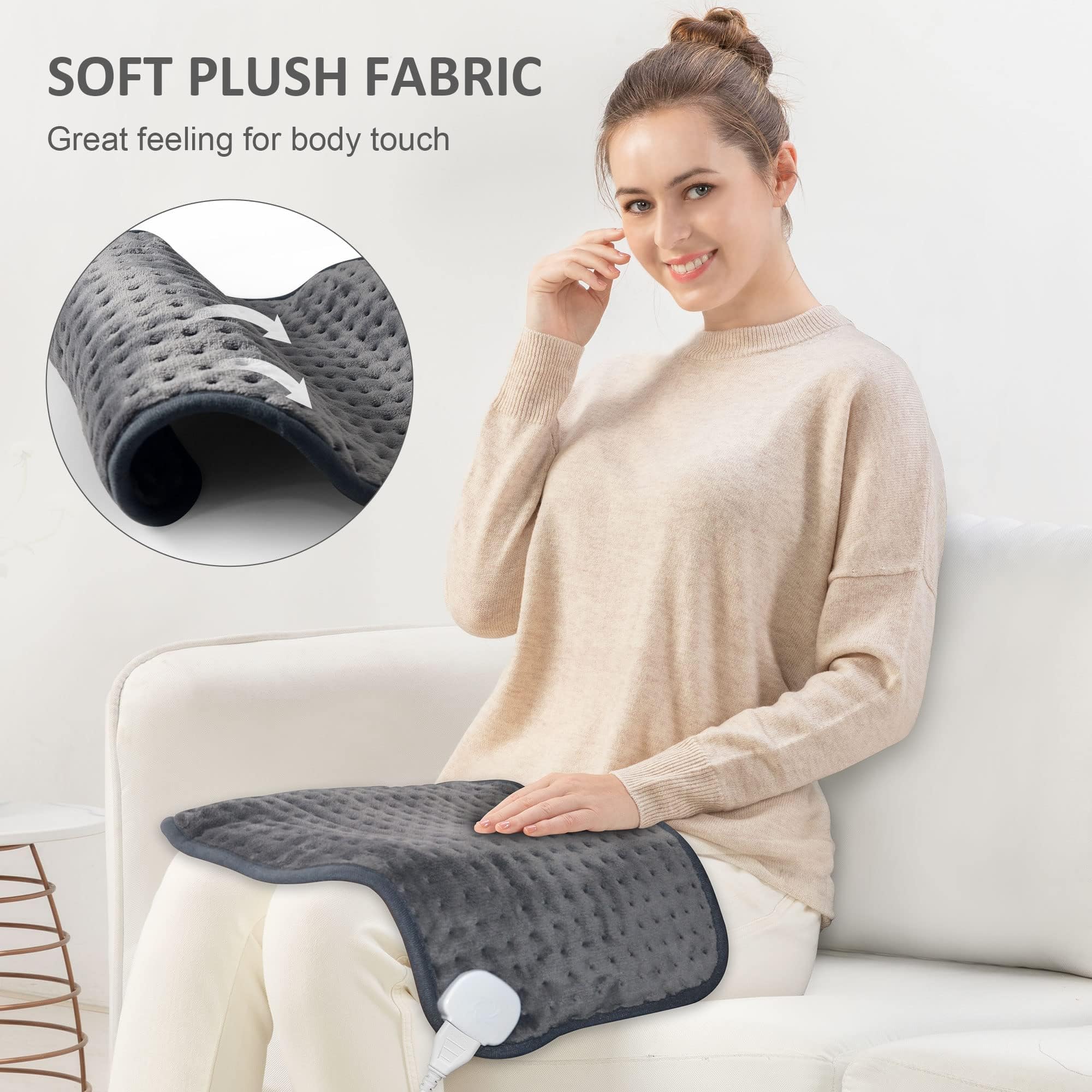 Snailax heating pad is machine washable for easy cleaning after workouts.