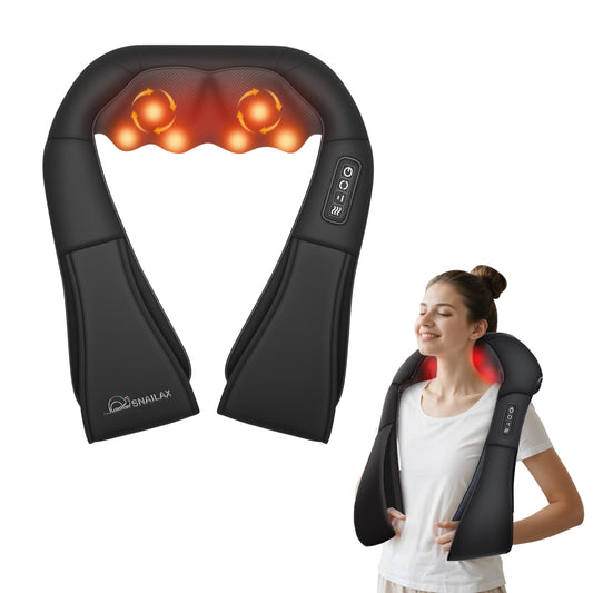 Snailax neck massager with heat providing soothing neck relief at home