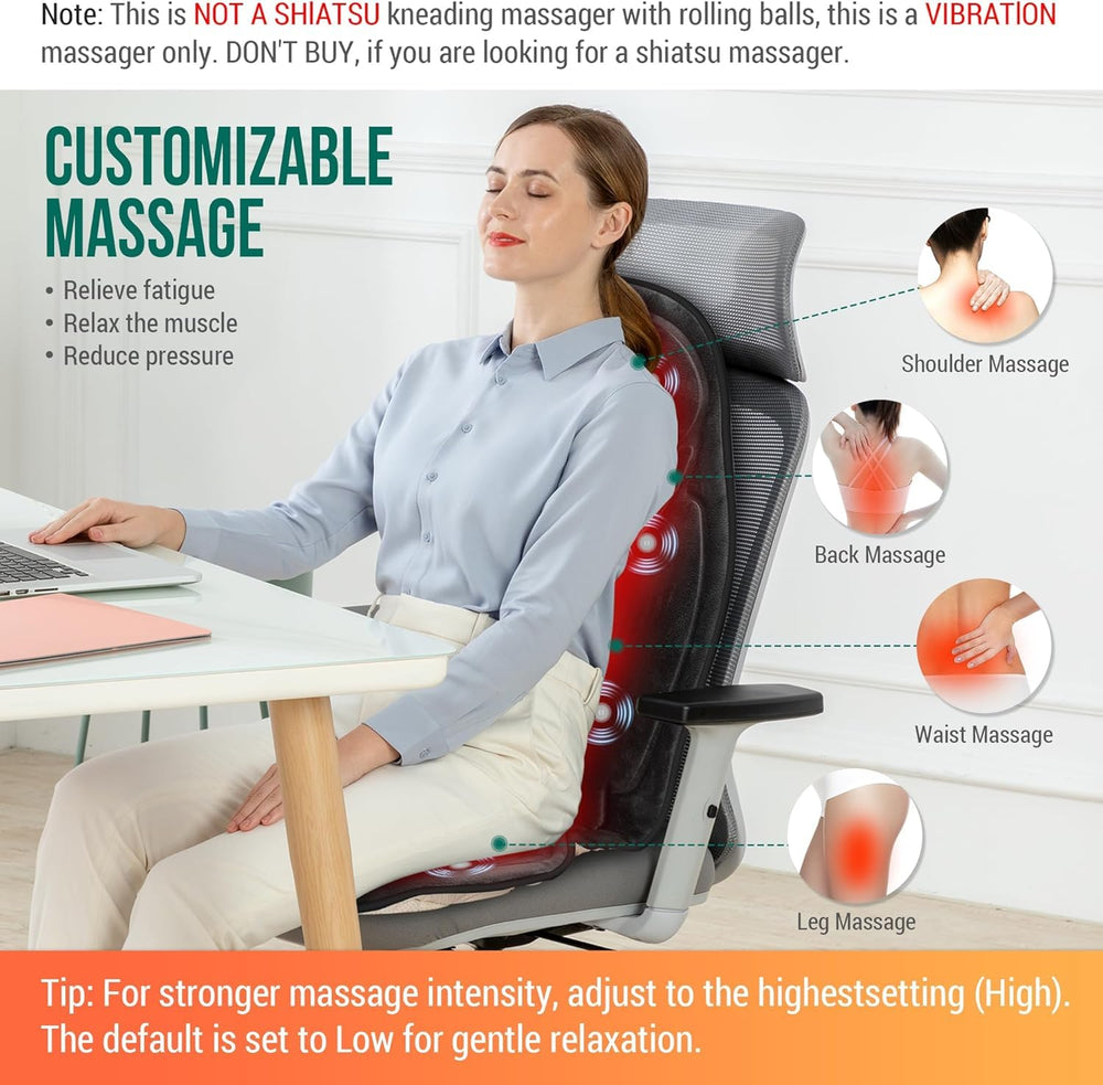 Snailax massage pad straps ensure secure placement on seats