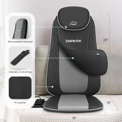 Snailax unit secured with strap for easy setup on any chair.