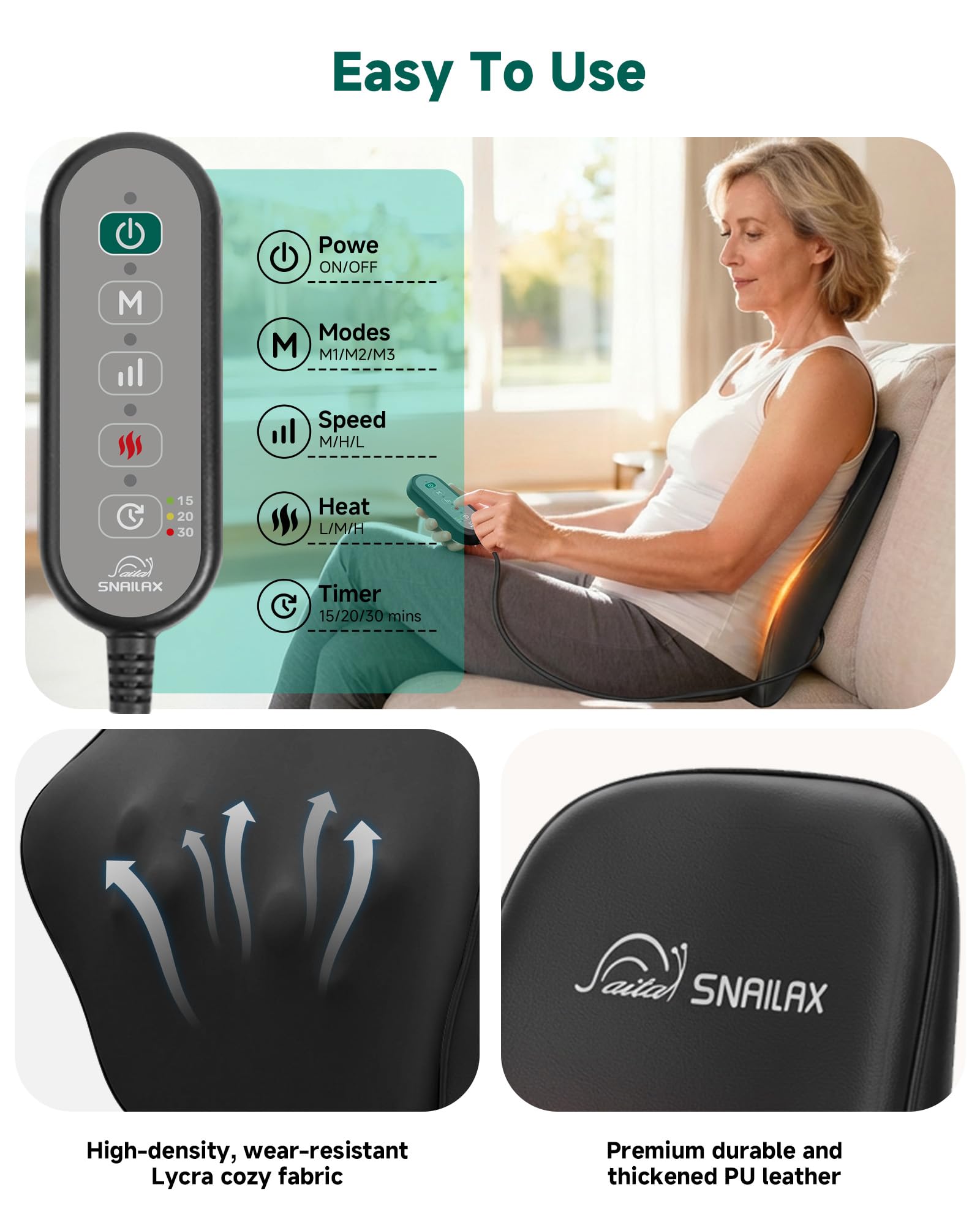 Snailax back massager in office setup for on-desk relaxation.