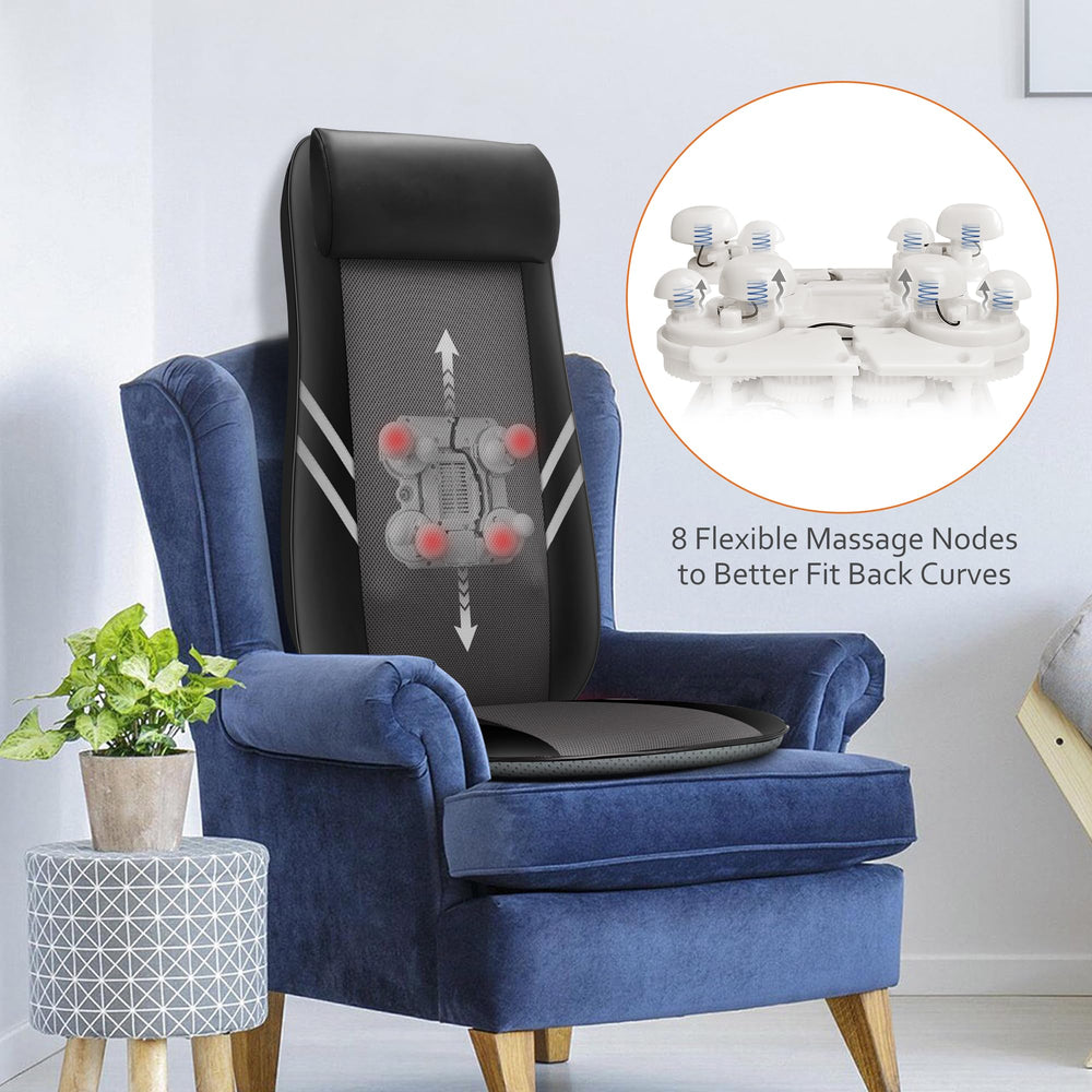 Snailax shiatsu massage nodes contour the spine for targeted relief.