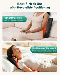 Snailax Shiatsu massage pillow on chair demonstrates versatile daily use