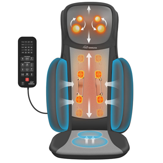 Snailax shiatsu neck and back massager with heat for daily tension relief.