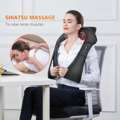 Snailax shiatsu nodes targeting neck and shoulders for deep kneading