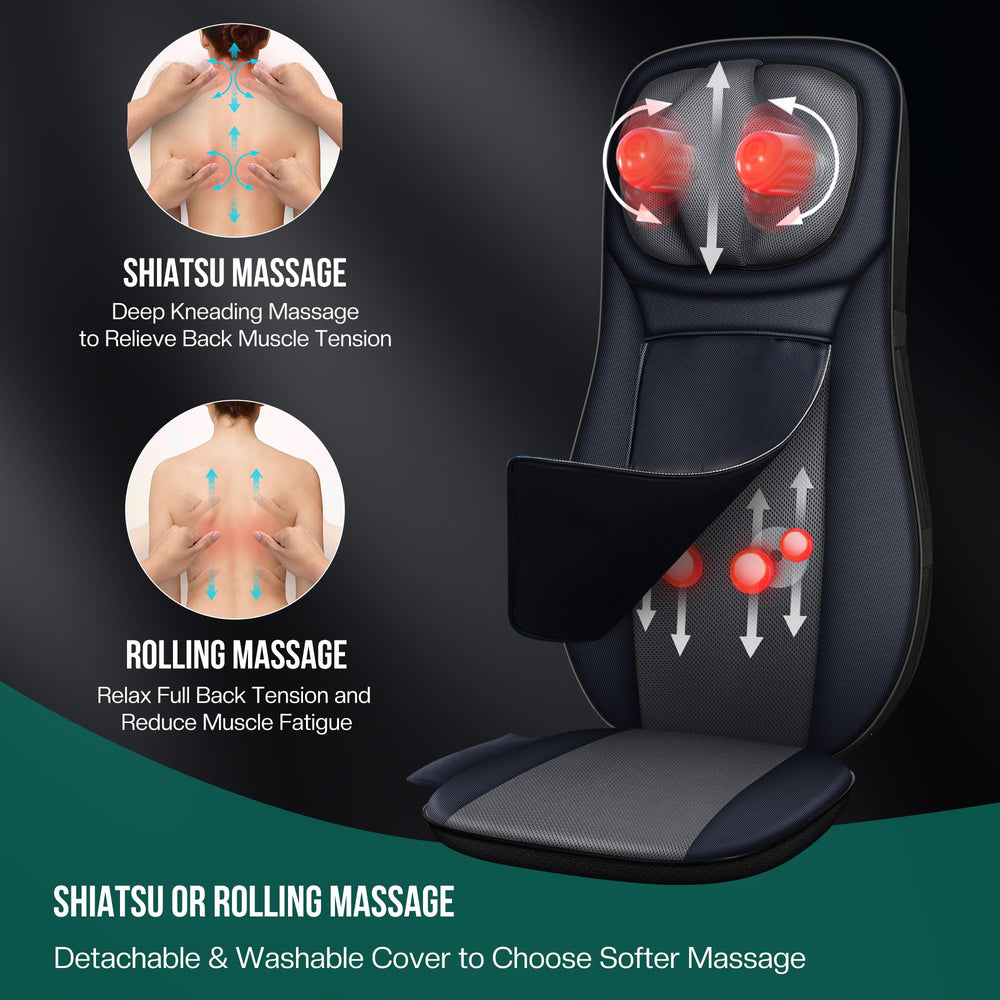 Snailax three-zone back massage targets upper and lower back