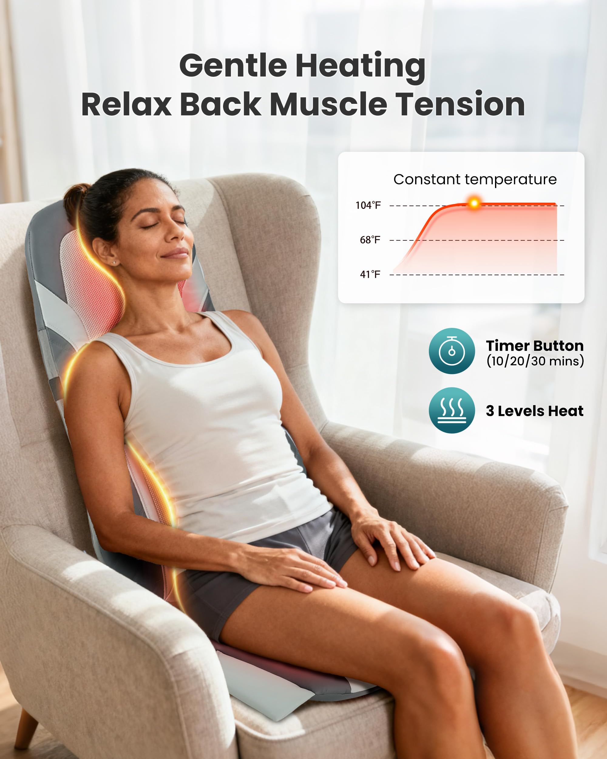Snailax vibration seat cushion for hips and thighs after sitting