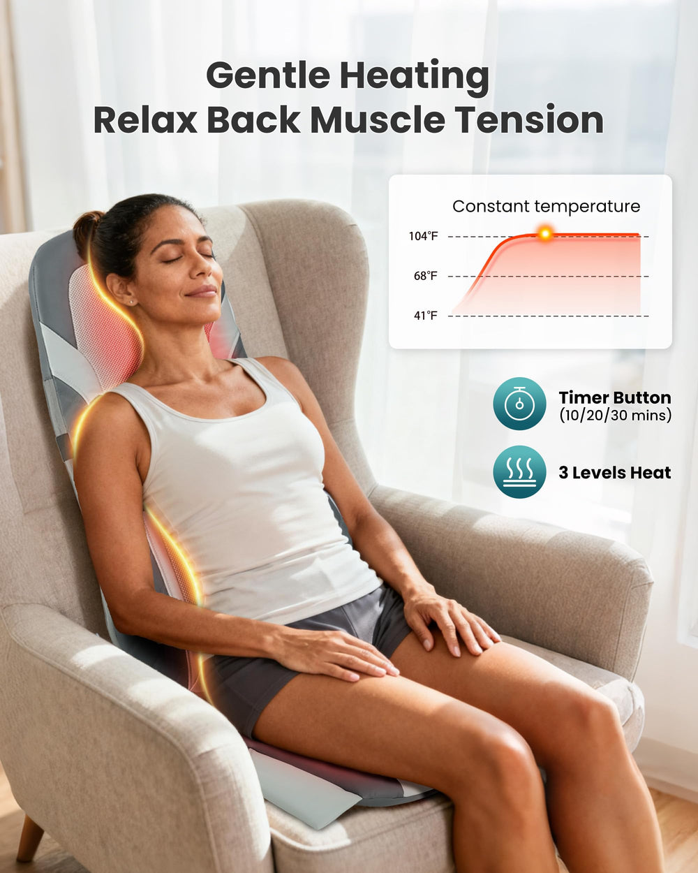 Snailax vibration seat cushion for hips and thighs after sitting