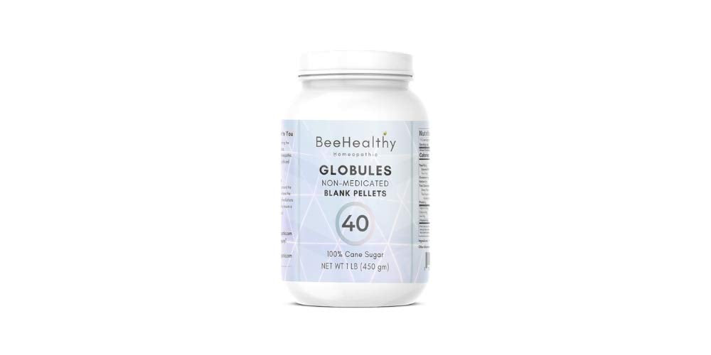 SNANA BeeHealthy pellets in a glass jar for easy homeopathic use
