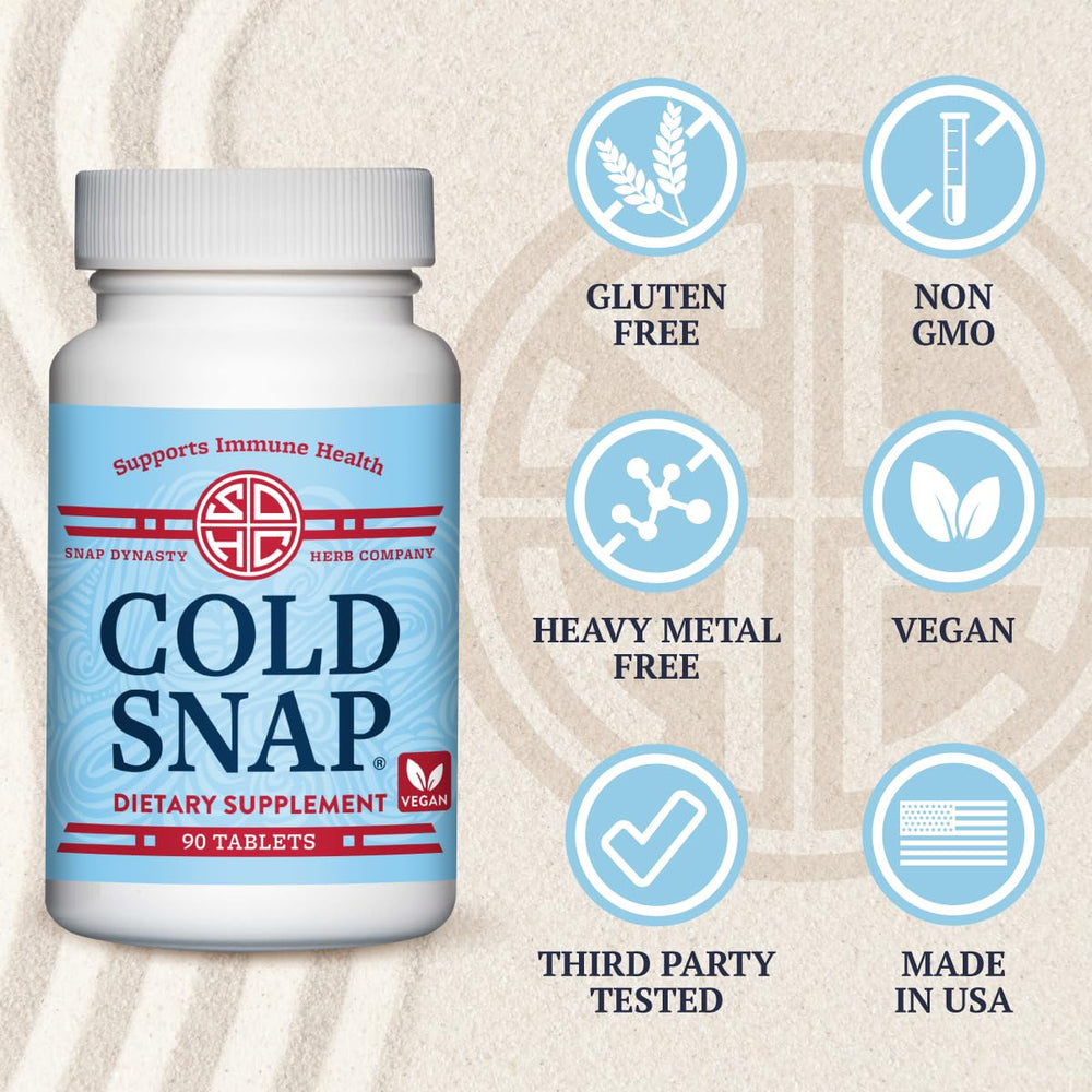 GMP-certified packaging visible on Snap Dynasty Cold Snap package