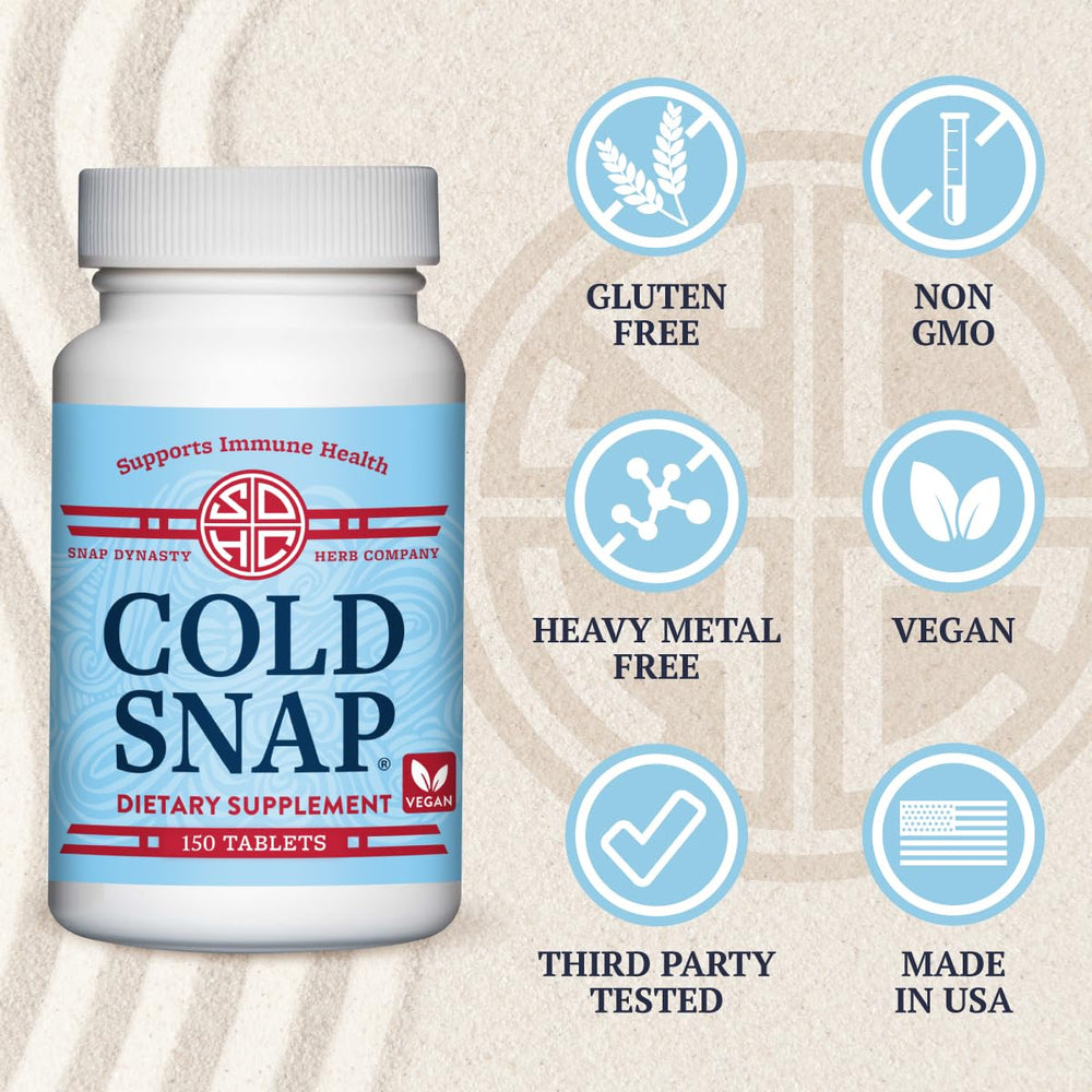 Cold Snap tablets dispense for easy dosing and routine