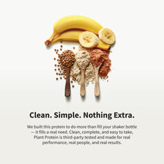 Snap Supplements banana protein powder in gym bag image highlights convenient on-the-go protein.