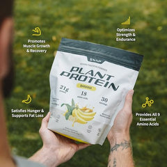 Snap Supplements banana nutrition panel emphasizes clean label and no artificial additives.