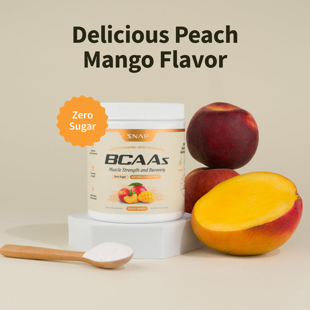 Snap Supplements BCAA powder scoop for precise pre-workout dosing