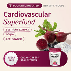 Beet root ingredients CoQ10 and acai for antioxidant support