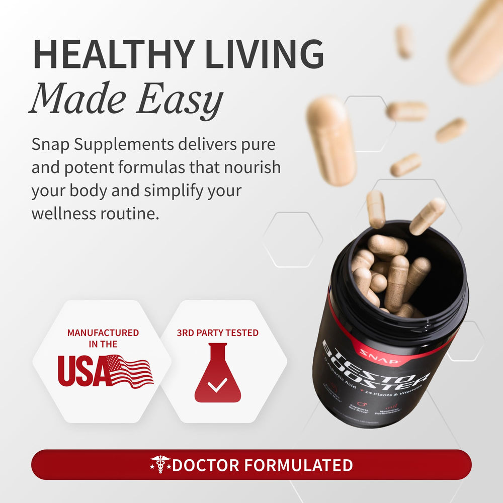 Snap Supplements D-aspartic acid complex capsules for wellness support