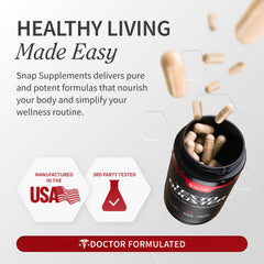 Snap Supplements D-aspartic acid complex capsules for wellness support