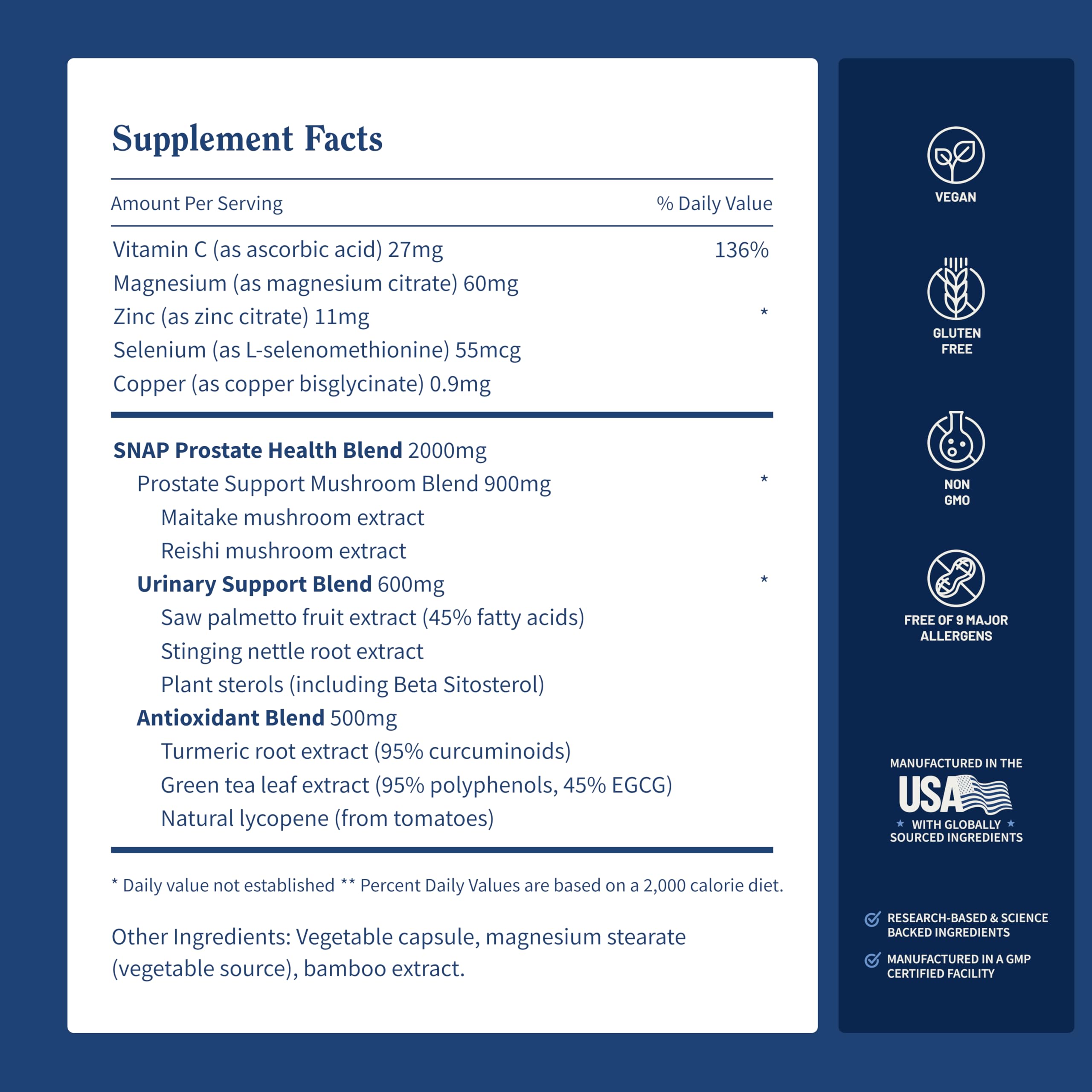 Snap Supplements Ginseng root on the label hinting at endurance support