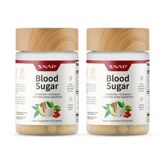 Snap Supplements Blood Sugar bottle showing capsules for daily metabolic support.