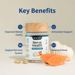 Snap Supplements Brain health visual with tablets suggesting focus