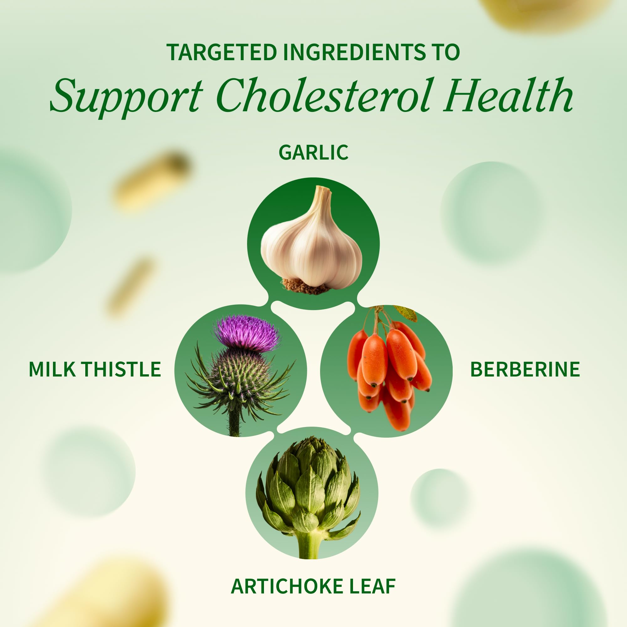 Snap Supplements Cholesterol Health garlic capsules support digestive health and gut-friendly bacteria.