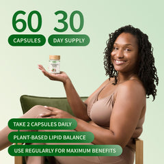 Snap Supplements Cholesterol Health vegan, gluten-free formula supports dietary needs.