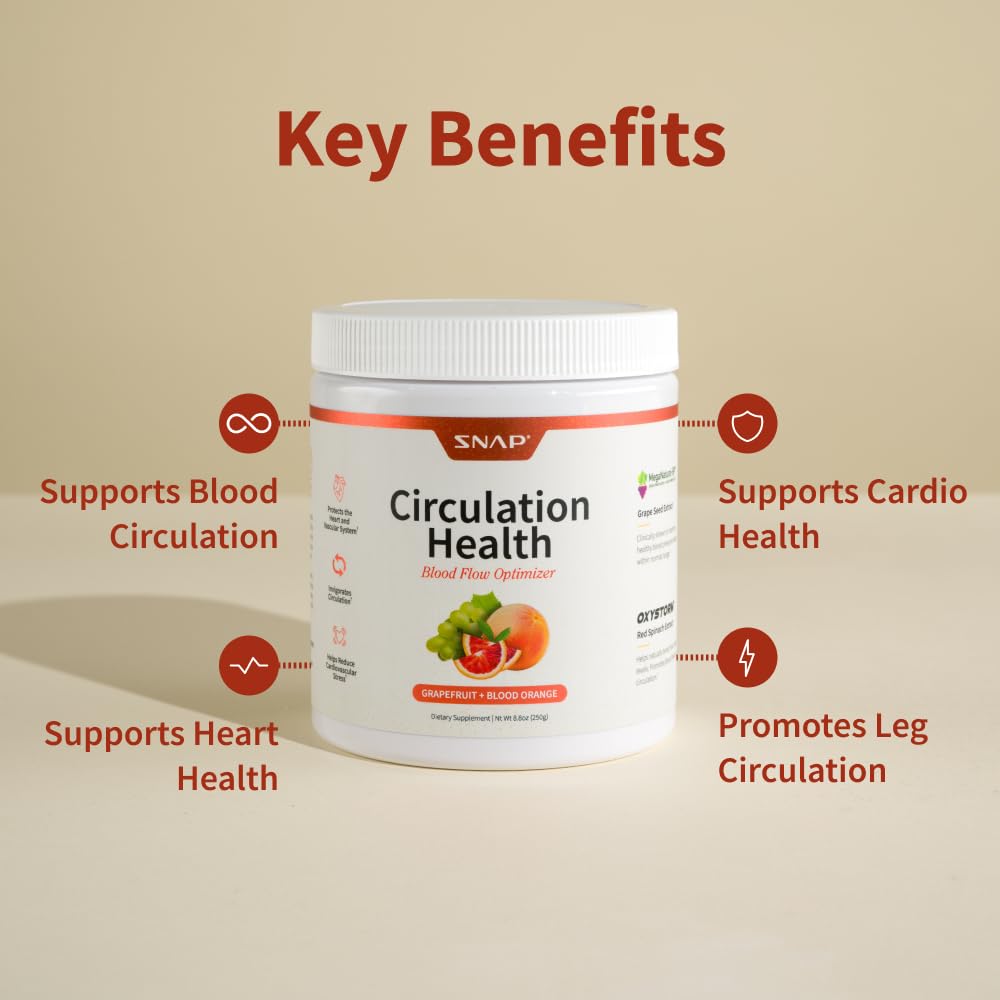 Snap Supplements Circulation Health powder dissolving in water for natural energy