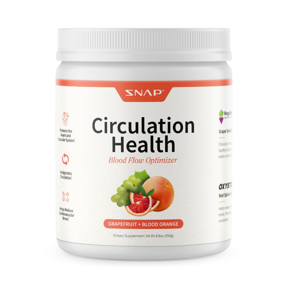 Snap Supplements Circulation Health tub front—packaging for overall circulation support