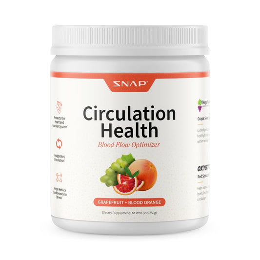 Snap Supplements Circulation Health tub front—packaging for overall circulation support